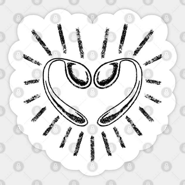 Heart Spoons Sticker by RockwoodArts